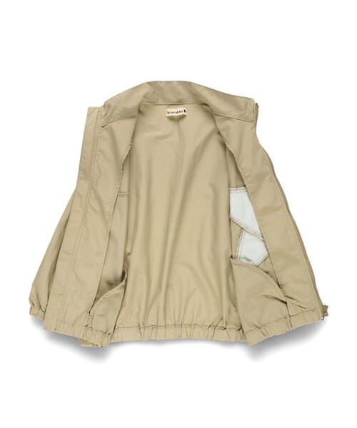 BRANSHES(ブランシェス)の「【ナイロン素材/撥水加工】ウィンドブレーカー(ナイロンジャケット・キッズ・チャコールグレー/ベージュ・110/100/90/150/140/130/120/80)」の5枚目の写真
