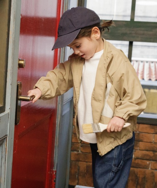 BRANSHES(ブランシェス)の「【ナイロン素材/撥水加工】ウィンドブレーカー(ナイロンジャケット・キッズ・チャコールグレー/ベージュ・110/100/90/150/140/130/120/80)」の15枚目の写真