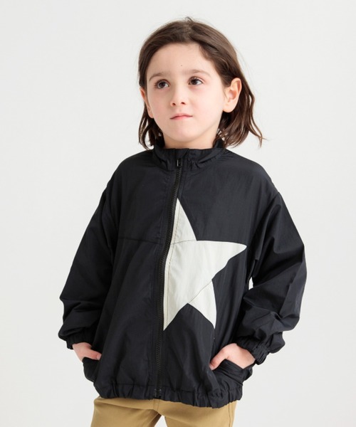 BRANSHES(ブランシェス)の「【ナイロン素材/撥水加工】ウィンドブレーカー(ナイロンジャケット・キッズ・チャコールグレー/ベージュ・110/100/90/150/140/130/120/80)」の3枚目の写真