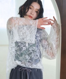 HARE | 2WAYレースVネックトップス(HARE)(Tシャツ/カットソー)