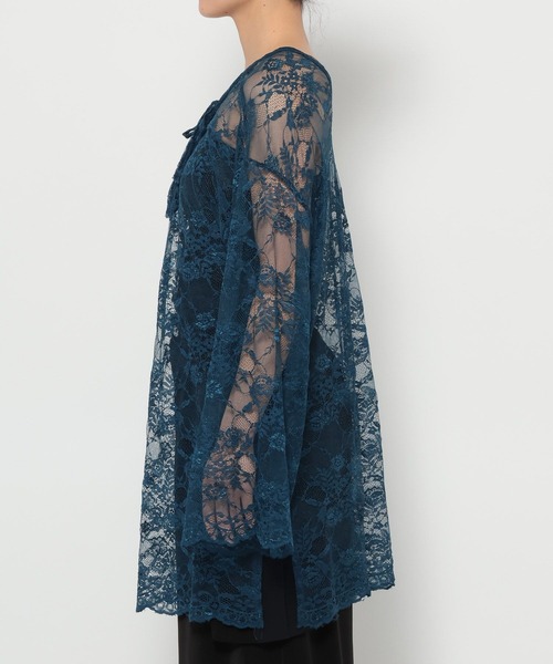 HARE（ハレ）の「2WAYレースVネックトップス(HARE)（Tシャツ/カットソー・レディース・ブルー/ブラック/ホワイト・FREE）」の22枚目の写真