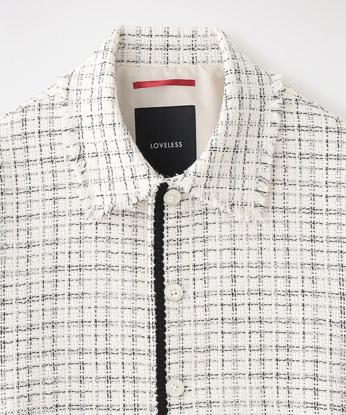 LOVELESS（ラブレス）の「ブリリアントツイードブルゾン（ブルゾン・メンズ・ブラック/オフホワイト・L/M）」の9枚目の写真