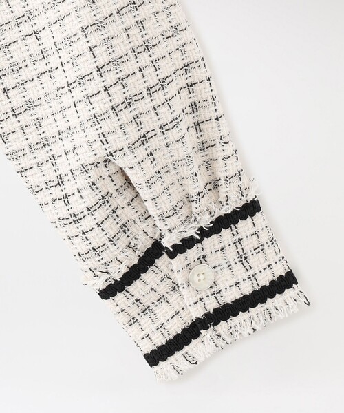 LOVELESS（ラブレス）の「ブリリアントツイードブルゾン（ブルゾン・メンズ・ブラック/オフホワイト・L/M）」の8枚目の写真