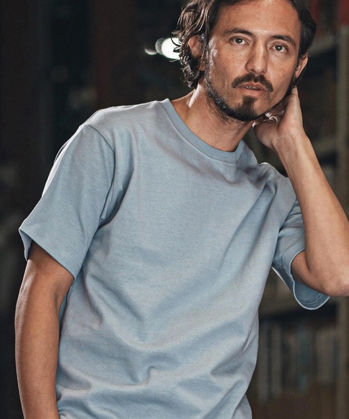 wjk reluxe（ダブルジェーケーリラックス）の「mt9480-heavy weight short sleeve cut sew Tシャツ（Tシャツ/カットソー・メンズ・ホワイト/ブラック/ブルー系その他・S/M/L/XL）」の3枚目の写真