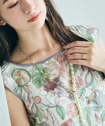 Audie a Muses（オーディアミューズ）の「チェーンパールMIXネックレス（ネックレス）」