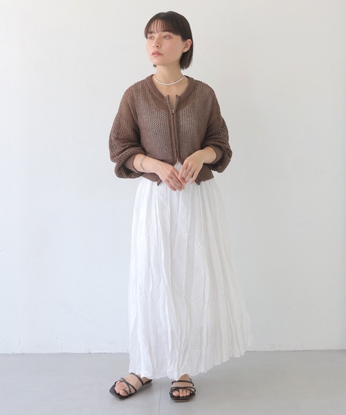HER CLOSET（ハークローゼット）の「【shemoshelly】クリンクルロングワンピース（ワンピース・レディース・ブラック/ホワイト/グリーン/レッド/カーキ・M）」の16枚目の写真