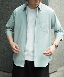 UNION STATION | 【抗菌・UVカット】ストレッチワッシャーワイドカラーシャツ(シャツ/ブラウス)