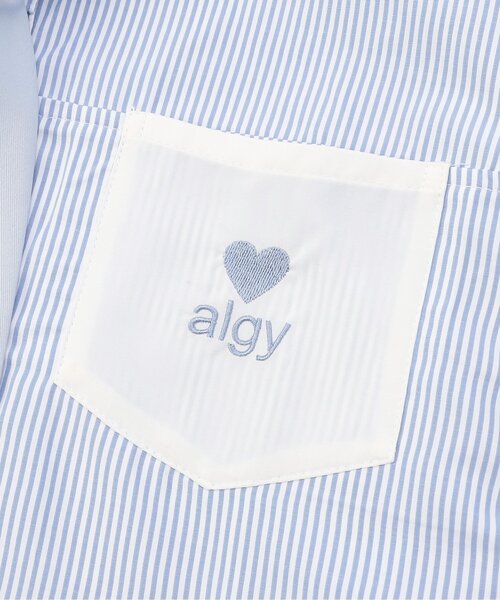 algy(アルジー)の「ネクタイ付きクロップドシャツ(シャツ/ブラウス・キッズ・オフホワイト/サックスブルー・XX-SMALL/X-SMALL/MEDIUM/SMALL)」の6枚目の写真