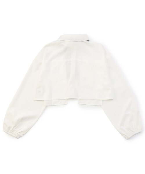 algy(アルジー)の「ネクタイ付きクロップドシャツ(シャツ/ブラウス・キッズ・オフホワイト/サックスブルー・XX-SMALL/X-SMALL/MEDIUM/SMALL)」の8枚目の写真