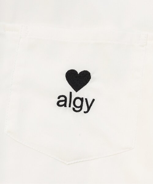 algy(アルジー)の「ネクタイ付きクロップドシャツ(シャツ/ブラウス・キッズ・オフホワイト/サックスブルー・XX-SMALL/X-SMALL/MEDIUM/SMALL)」の11枚目の写真