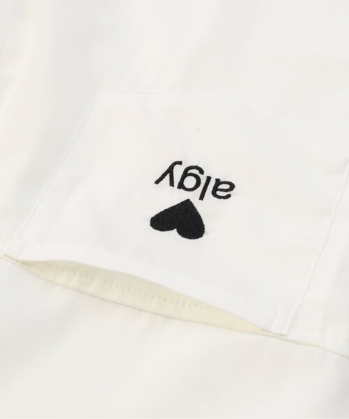 algy(アルジー)の「ネクタイ付きクロップドシャツ(シャツ/ブラウス・キッズ・オフホワイト/サックスブルー・XX-SMALL/X-SMALL/MEDIUM/SMALL)」の12枚目の写真