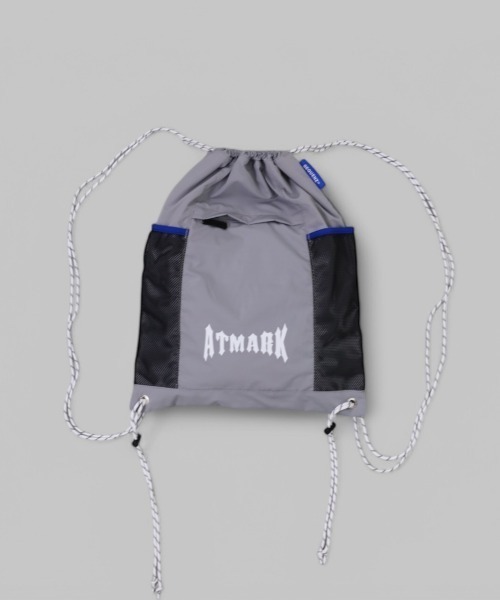 ATMARK（アットマーク）の「《フリーサイズ　/　UNISEX　》ATMARKロゴ　メッシュナップサック（バックパック/リュック・レディース・ピンク/ブラック/グレー・FREE）」の2枚目の写真