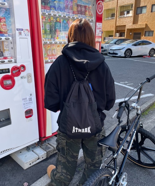 ATMARK（アットマーク）の「《フリーサイズ　/　UNISEX　》ATMARKロゴ　メッシュナップサック（バックパック/リュック・レディース・ピンク/ブラック/グレー・FREE）」の22枚目の写真