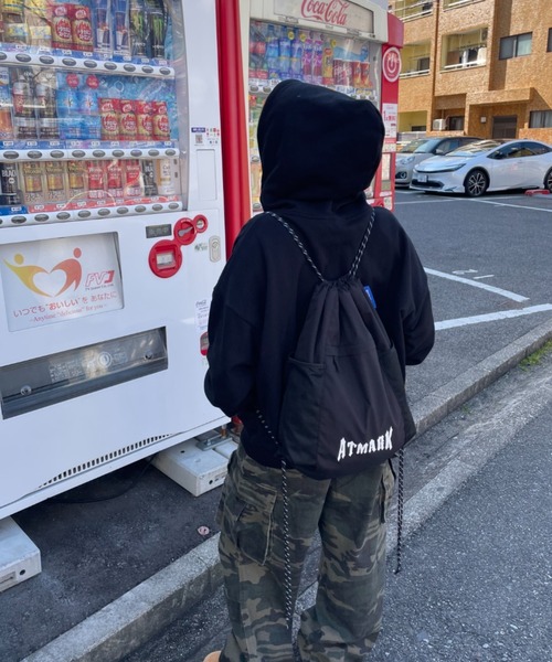 ATMARK（アットマーク）の「《フリーサイズ　/　UNISEX　》ATMARKロゴ　メッシュナップサック（バックパック/リュック・レディース・ピンク/ブラック/グレー・FREE）」の21枚目の写真