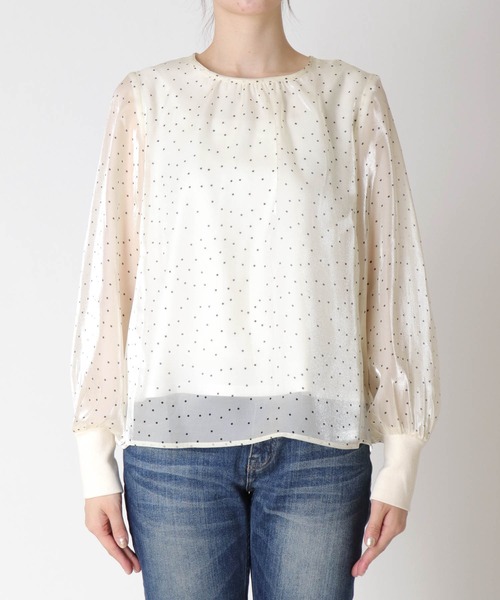 Jines（ジネス）の「シアードットブラウス（シャツ/ブラウス・レディース・ブラック/オフホワイト・38）」の16枚目の写真