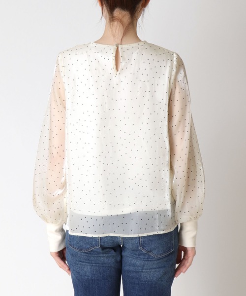 Jines（ジネス）の「シアードットブラウス（シャツ/ブラウス・レディース・ブラック/オフホワイト・38）」の14枚目の写真