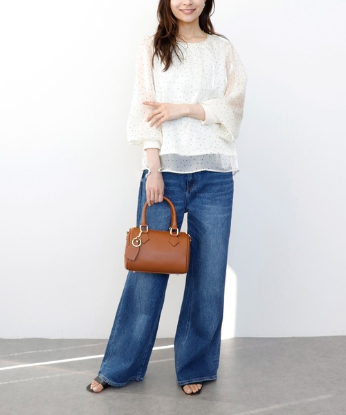 Jines（ジネス）の「シアードットブラウス（シャツ/ブラウス・レディース・ブラック/オフホワイト・38）」の21枚目の写真