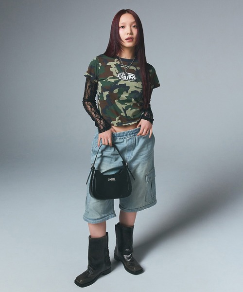 セール】FADED 2WAY WIDE LEG CARGO PANTS（デニムパンツ）｜X-girl