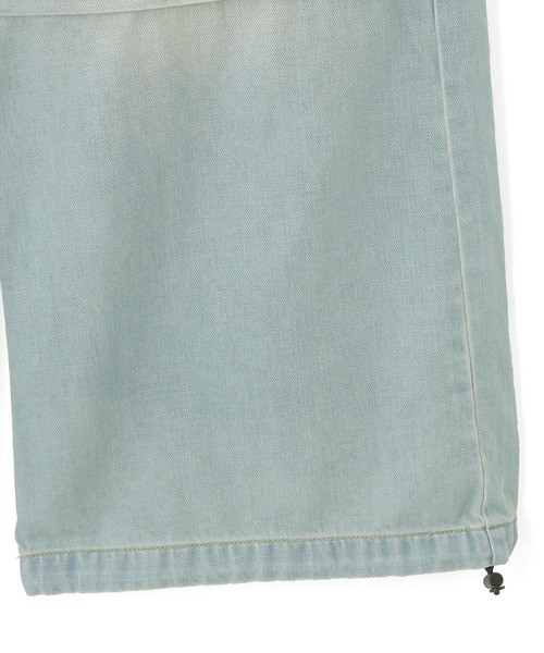 X-girl（エックスガール）の「FADED 2WAY WIDE LEG CARGO PANTS（デニムパンツ・レディース・ブラック/ライトインディゴブルー・S/M）」の20枚目の写真