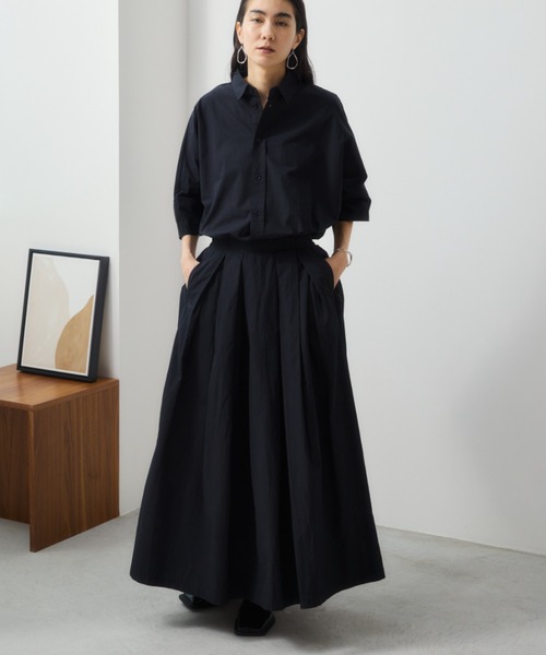 Libra Cue（リブラ キュー）の「ビックシルエットハーフスリーブシャツ（シャツ/ブラウス・レディース・その他1/その他2/ホワイト/ブラウン/ブラック・FREE）」の19枚目の写真