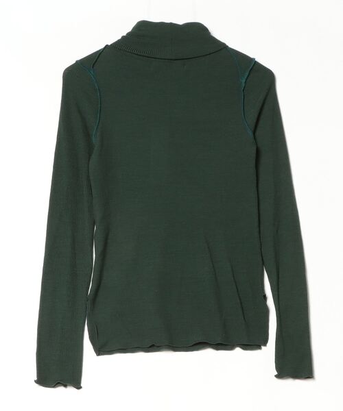 RITA(リタ)の「RITA / リタ TURTLE NECK WOOL RIB KNIT TOPS タートルネック リブニット ウール(ニット/セーター・レディース・オリーブ・FREE)」の2枚目の写真