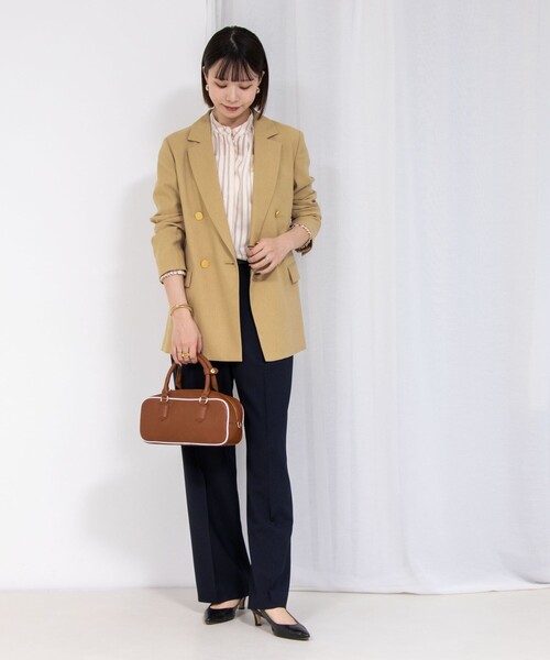 極美品 Nolley’s ウォッシャブルシャークダブルジャケット ブラウン 38 セール】ウォッシャブル綿麻シアーダブルジャケット（テーラード