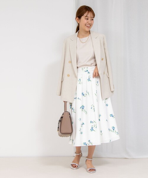 NOLLEY’S（ノーリーズ）の「ウォッシャブル綿麻スラブダブルジャケット（テーラードジャケット・レディース・ネイビー/ベージュ/キャメル・34/36/38/40）」の22枚目の写真