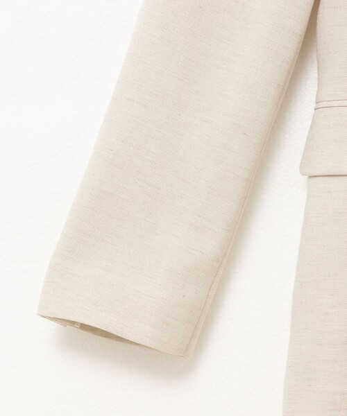 NOLLEY’S（ノーリーズ）の「ウォッシャブル綿麻スラブダブルジャケット（テーラードジャケット・レディース・ネイビー/ベージュ/キャメル・34/36/38/40）」の4枚目の写真