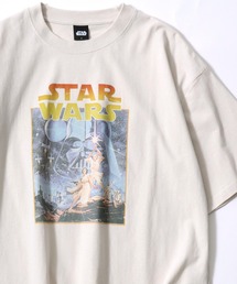 Disney/ディズニー STAR WARS/スターウォーズ オーバーサイズ ピグメント風 ヴィンテージ加工 半袖Tシャツ/レディース メンズ