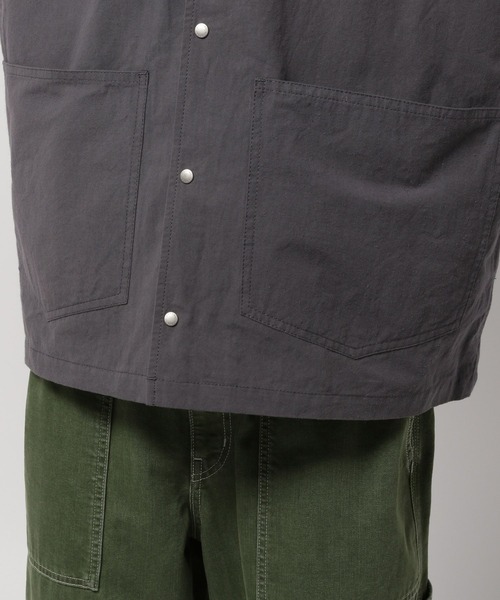 DANTON（ダントン）の「【DANTON(ダントン)】COTTON LINEN COVERALL SHIRT（カバーオール・メンズ・チャコール/ライトベージュ・MEDIUM/LARGE）」の14枚目の写真