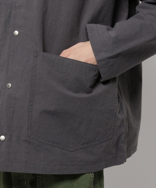 DANTON（ダントン）の「【DANTON(ダントン)】COTTON LINEN COVERALL SHIRT（カバーオール・メンズ・チャコール/ライトベージュ・MEDIUM/LARGE）」の15枚目の写真