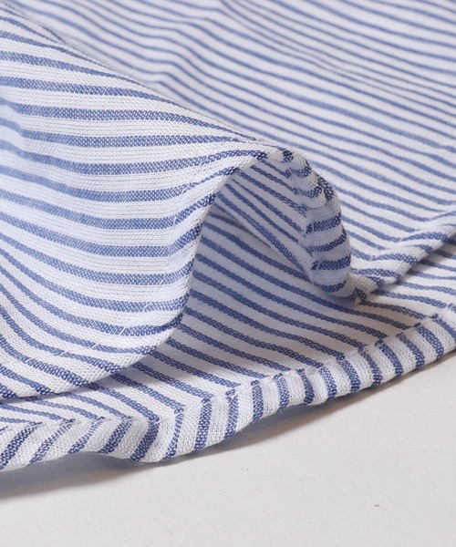 coca（coca）（コカ）の「ガーゼストライプシャツ（シャツ/ブラウス・メンズ・ストライプ・XL/M/L）」の4枚目の写真