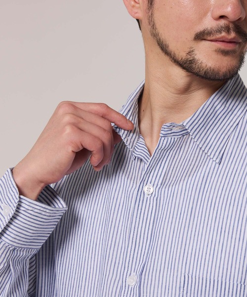 coca（coca）（コカ）の「ガーゼストライプシャツ（シャツ/ブラウス・メンズ・ストライプ・XL/M/L）」の12枚目の写真