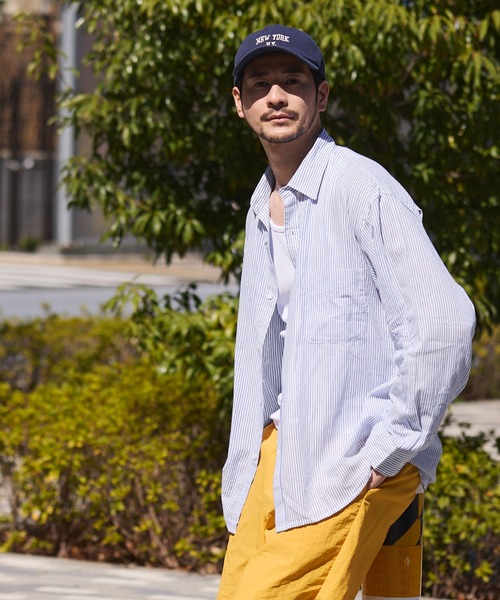 coca（coca）（コカ）の「ガーゼストライプシャツ（シャツ/ブラウス・メンズ・ストライプ・XL/M/L）」の14枚目の写真