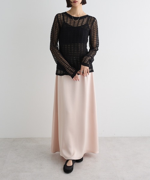 SET2点 クロシェ風ニットプルオーバー セール】SET2点 クロシェ風ニットプルオーバー（Tシャツ