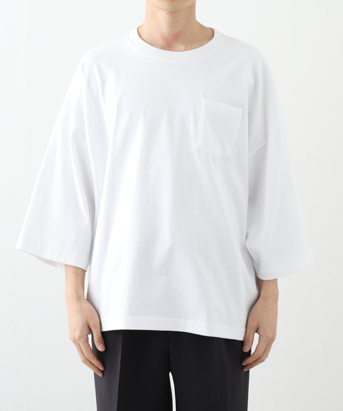 WISM（ウィズム）の「【INTODUSK / イントゥダスク】 OVERSIZED SS POCKET TEE DSPI001（Tシャツ/カットソー・メンズ・ブラック/ホワイト・X-LARGE/LARGE/MEDIUM）」の6枚目の写真