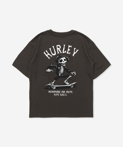 Hurley （ハーレー）の「【Hurley/ハーレー】ロゴバックプリントTシャツ　吸汗速乾　SKULL SKATER OVRSZD SS TEE（Tシャツ/カットソー・キッズ・カーキブラウン/チャコールグレー/ブラック・140/150/160/130）」の3枚目の写真