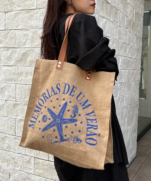 CIAOPANIC TYPY（チャオパニックティピー）の「【GOOD HOLIDAY】アソート柄ジュートBAG（トートバッグ・レディース・ブルー/レッド/オレンジ・ONE SIZE）」の6枚目の写真