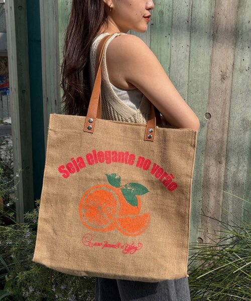 CIAOPANIC TYPY（チャオパニックティピー）の「【GOOD HOLIDAY】アソート柄ジュートBAG（トートバッグ・レディース・ブルー/レッド/オレンジ・ONE SIZE）」の11枚目の写真