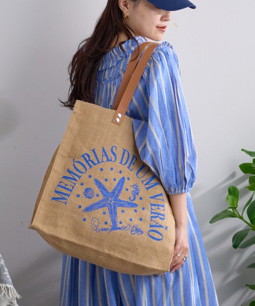 CIAOPANIC TYPY（チャオパニックティピー）の「【GOOD HOLIDAY】アソート柄ジュートBAG（トートバッグ・レディース・ブルー/レッド/オレンジ・ONE SIZE）」の13枚目の写真