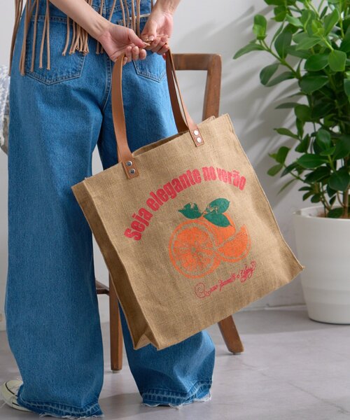 CIAOPANIC TYPY（チャオパニックティピー）の「【GOOD HOLIDAY】アソート柄ジュートBAG（トートバッグ・レディース・ブルー/レッド/オレンジ・ONE SIZE）」の18枚目の写真