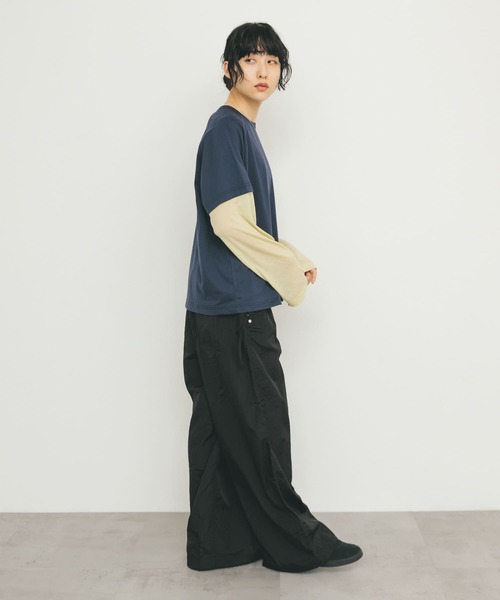 KBF(ケイビーエフ)の「シアースイッチングラグランTEE(Tシャツ/カットソー・レディース・ピンク/ネイビー・ONE)」の14枚目の写真