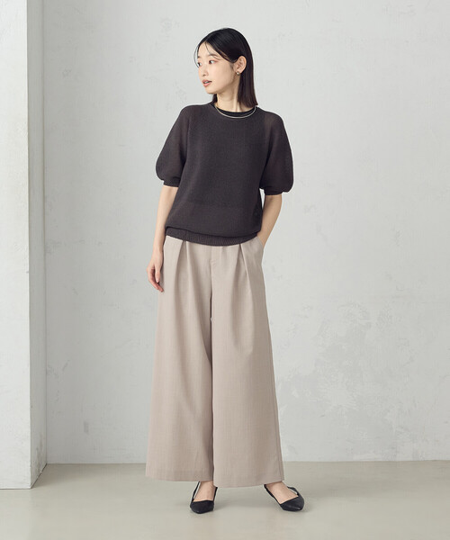 COMME CA ISM（コムサイズム）の「【セットアップ対応】クロスタックワイドパンツ（その他パンツ・レディース・チャコール/ベージュ・MEDIUM/LARGE）」の11枚目の写真