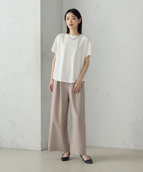 COMME CA ISM（コムサイズム）の「【セットアップ対応】クロスタックワイドパンツ（その他パンツ・レディース・チャコール/ベージュ・MEDIUM/LARGE）」の13枚目の写真