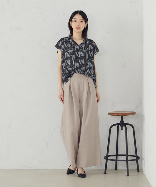 COMME CA ISM（コムサイズム）の「【セットアップ対応】クロスタックワイドパンツ（その他パンツ・レディース・チャコール/ベージュ・MEDIUM/LARGE）」の18枚目の写真