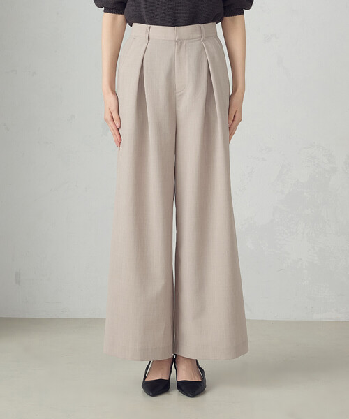 COMME CA ISM（コムサイズム）の「【セットアップ対応】クロスタックワイドパンツ（その他パンツ・レディース・チャコール/ベージュ・MEDIUM/LARGE）」の21枚目の写真