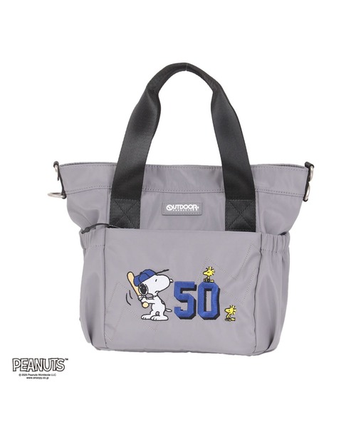 OUTDOOR PRODUCTS(アウトドアプロダクツ)の「アウトドア【OUTDOOR】PEANUTSコレクション スヌーピー 2WAYトートバッグM(ショルダーバッグ・レディース・ブラック/ベージュ/グレー・フリ-)」の7枚目の写真