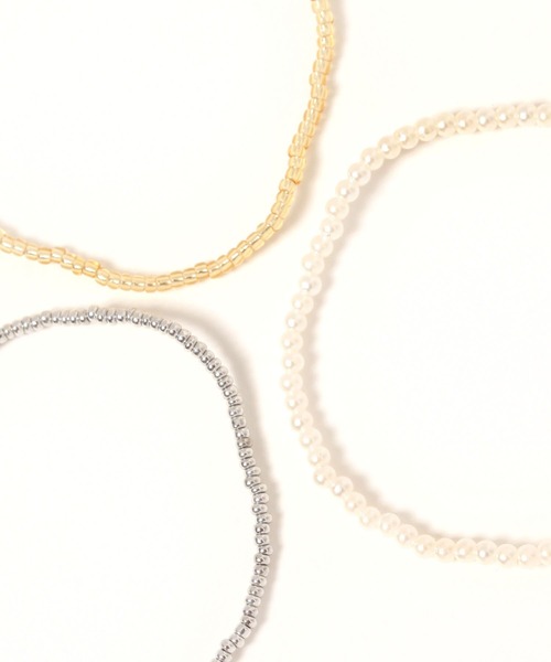 studio CLIP(スタディオクリップ)の「ビーズゴムブレスレット(ブレスレット・レディース・その他1/その他2/スカイブルー/ホワイト/レッド/ライトグリーン・FREE)」の7枚目の写真