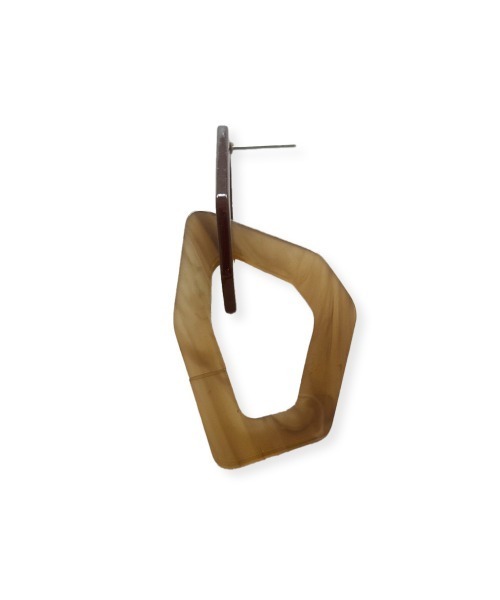 marjour（マージュール）の「[STAINLESS POST]MARBLE PIERCE（ピアス（両耳用）・レディース・ブラウン/ネイビー・FREE）」の7枚目の写真