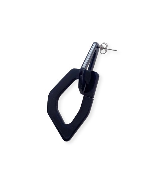 marjour（マージュール）の「[STAINLESS POST]MARBLE PIERCE（ピアス（両耳用）・レディース・ブラウン/ネイビー・FREE）」の9枚目の写真